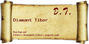 Diamant Tibor névjegykártya